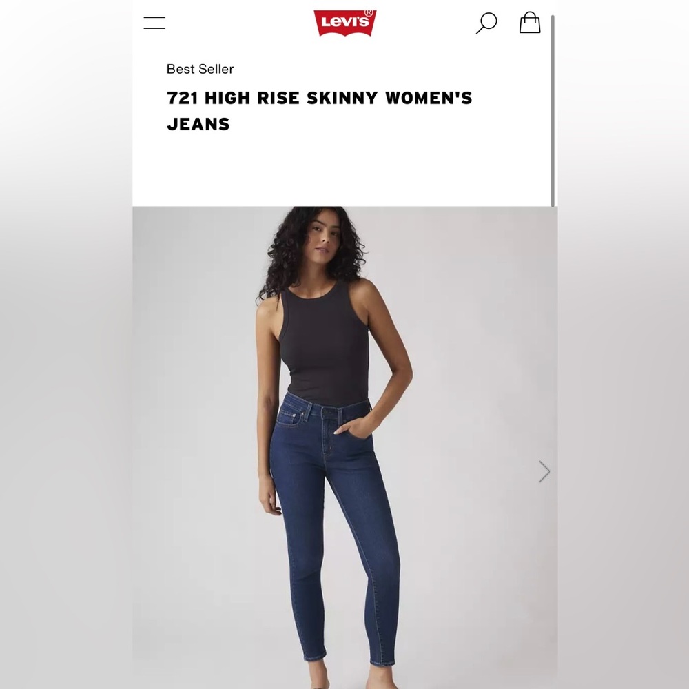 Levi’s 721 High Rise Skinny W30x34 Classic Blue Women's Jeans